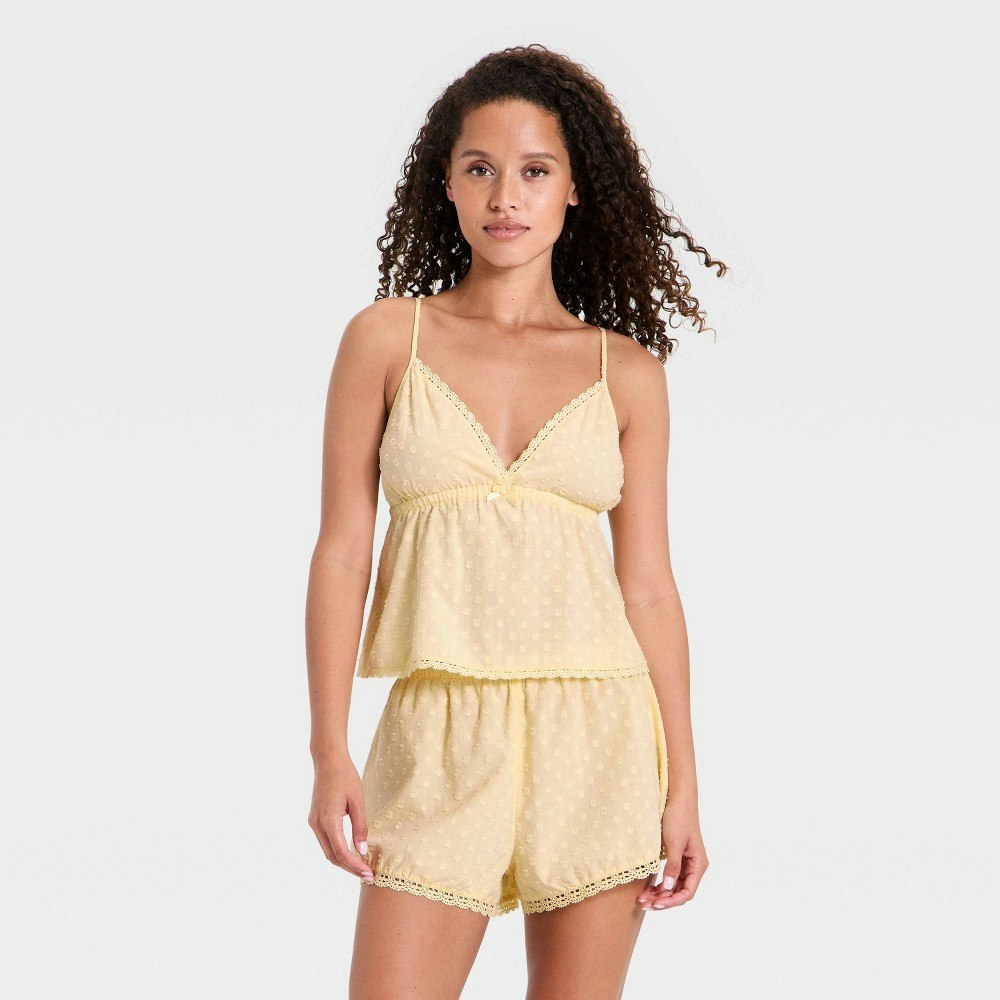 Wild Fable Women's Lace Trim Tank Top and Shorts Pajama Set: $25