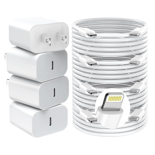 Grephone 20W USB-C Wall Charger and 6-Foot Cable 4-Pack: $13.59