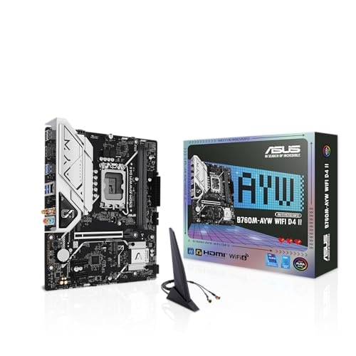 Asus B760M-AYW WiFi D4 II Intel B760 microATX Motherboard: $99.99 Asus B760M-AYW WiFi D4 II Intel B760 microATX Motherboard: $99.99