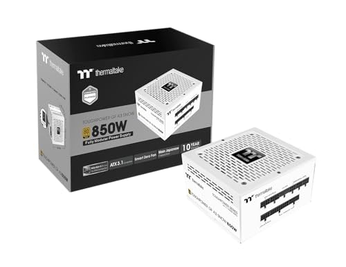 Thermaltake Toughpower GF A3 Snow 850W 80+ Gold Modular ATX 3.1 Power Supply: $76.98 Thermaltake Toughpower GF A3 Snow 850W 80+ Gold Modular ATX 3.1 Power Supply: $76.98