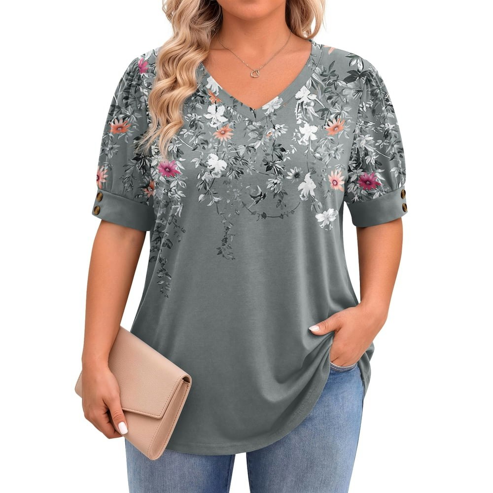 WellSize Plus Size V-Neck Tunic Blouse: $12.79 WellSize Plus Size V-Neck Tunic Blouse: $12.79