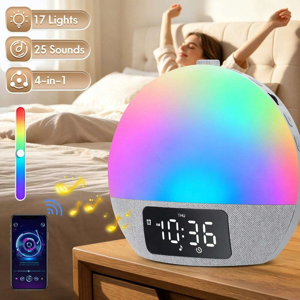Doulami Sunrise Alarm Clock and White Noise Machine: $25.89