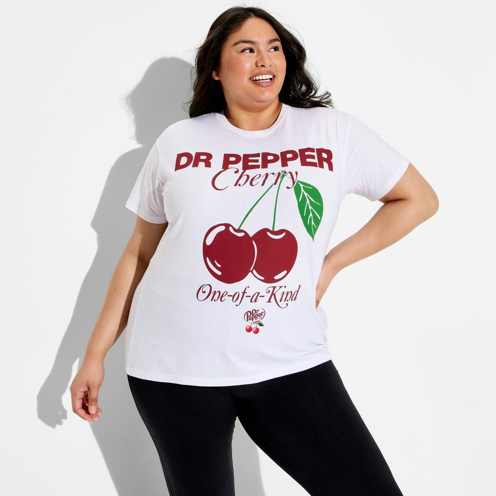 Women's Dr Pepper Cherry Graphic T-Shirt: $12 Women's Dr Pepper Cherry Graphic T-Shirt: $12