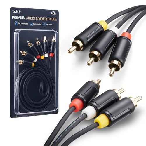 Tavirela 4.8ft RCA Composite Audio Video Cable: $4.29 Tavirela 4.8ft RCA Composite Audio Video Cable: $4.29