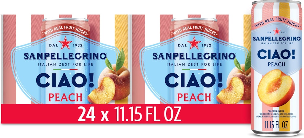 Sanpellegrino CIAO! Peach Sparkling Water 24-Pack: $8.94 w/ Sub & Save