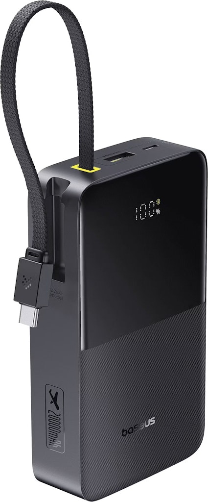 Baseus 20,000mAh Fast-Charging Power Bank w/ Built-in Cables: $9.99
