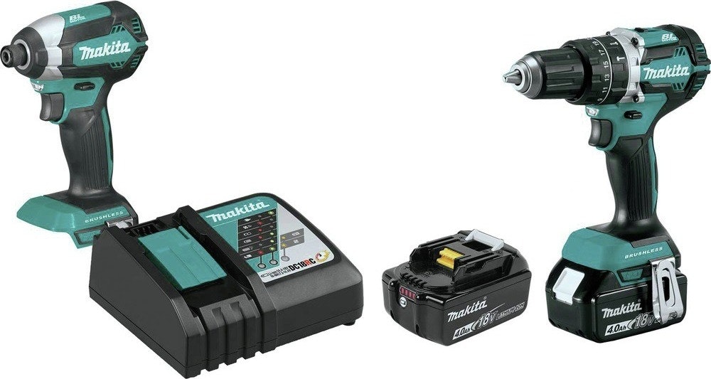 Certified Refurb Makita 18V Hammer Drill & Impact Driver Kit: $168
