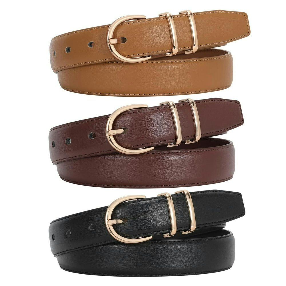 Whippy Women's Leather Belt 3-Pack: $12.59