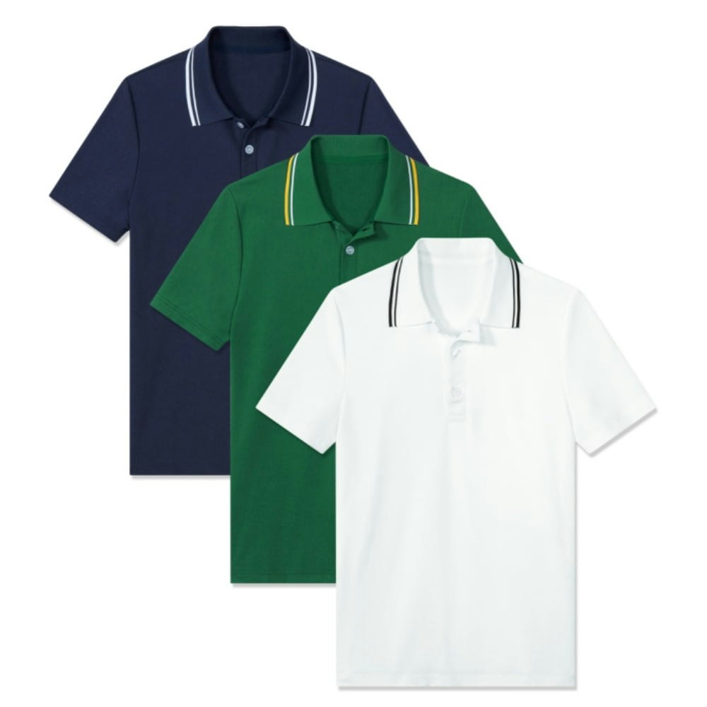 Aideaone Boys' Short Sleeve Pique Polo Shirt 3-Pack: $23.99
