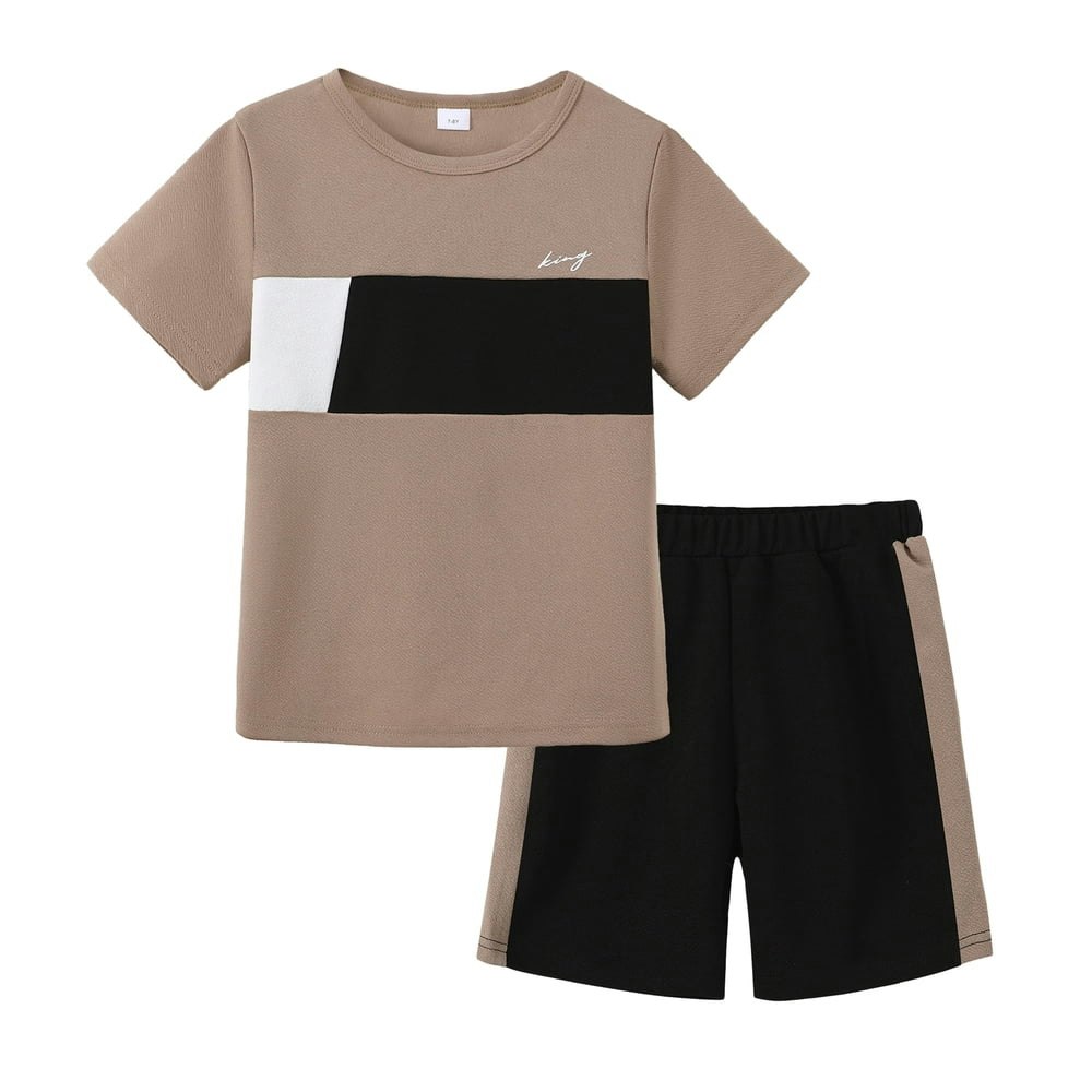Kimi Bear Boys Summer T-Shirt and Shorts 2-Piece Set: $12.99