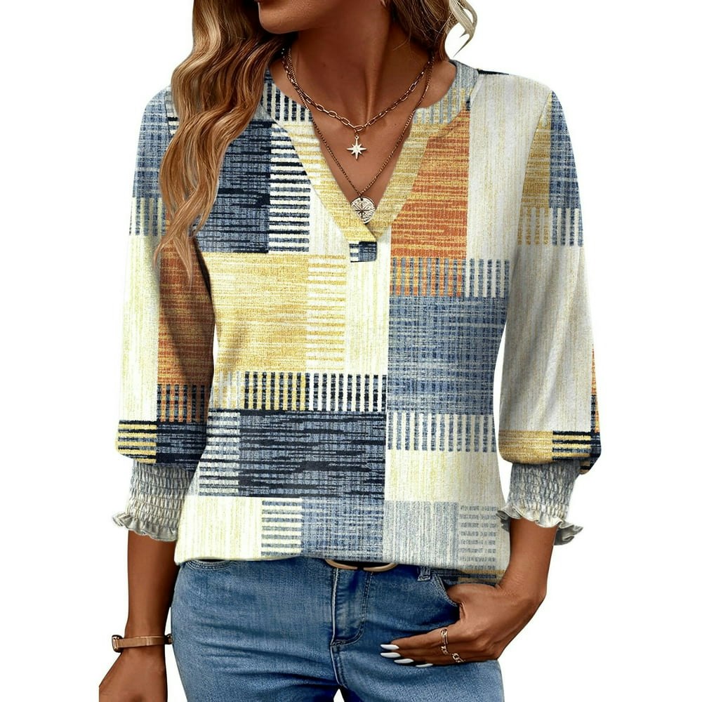 Fantaslook Women's 3/4 Sleeve V-Neck Blouse: $10.91