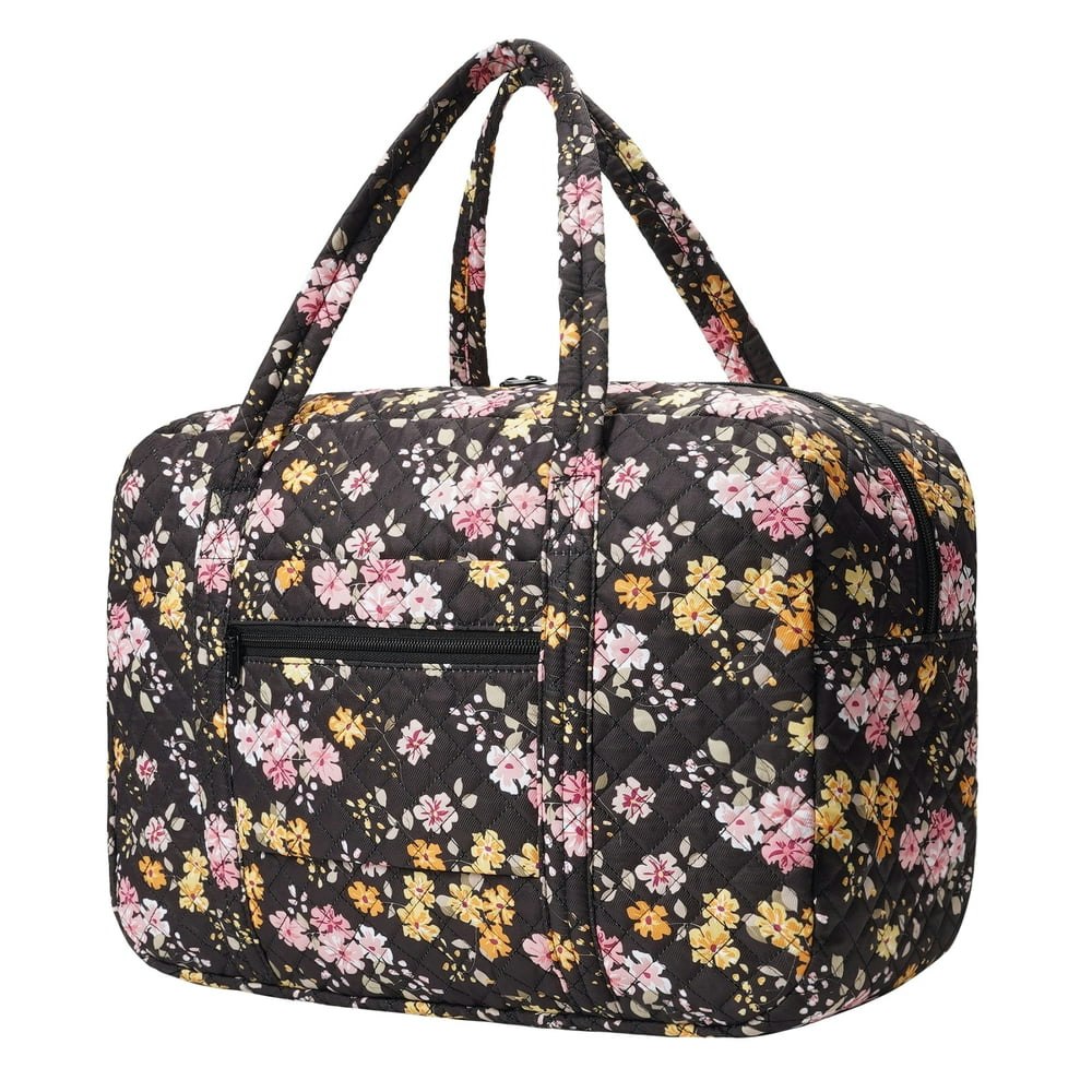 Floral Quilted Travel Duffel Bag: $19.99