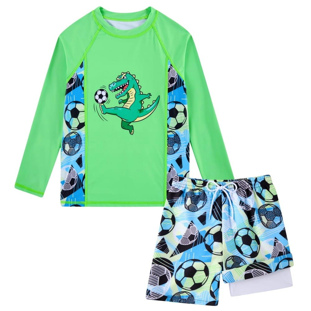 Aideaone Boy's 2-Piece Rash Guard Swimsuit Set: $14.99