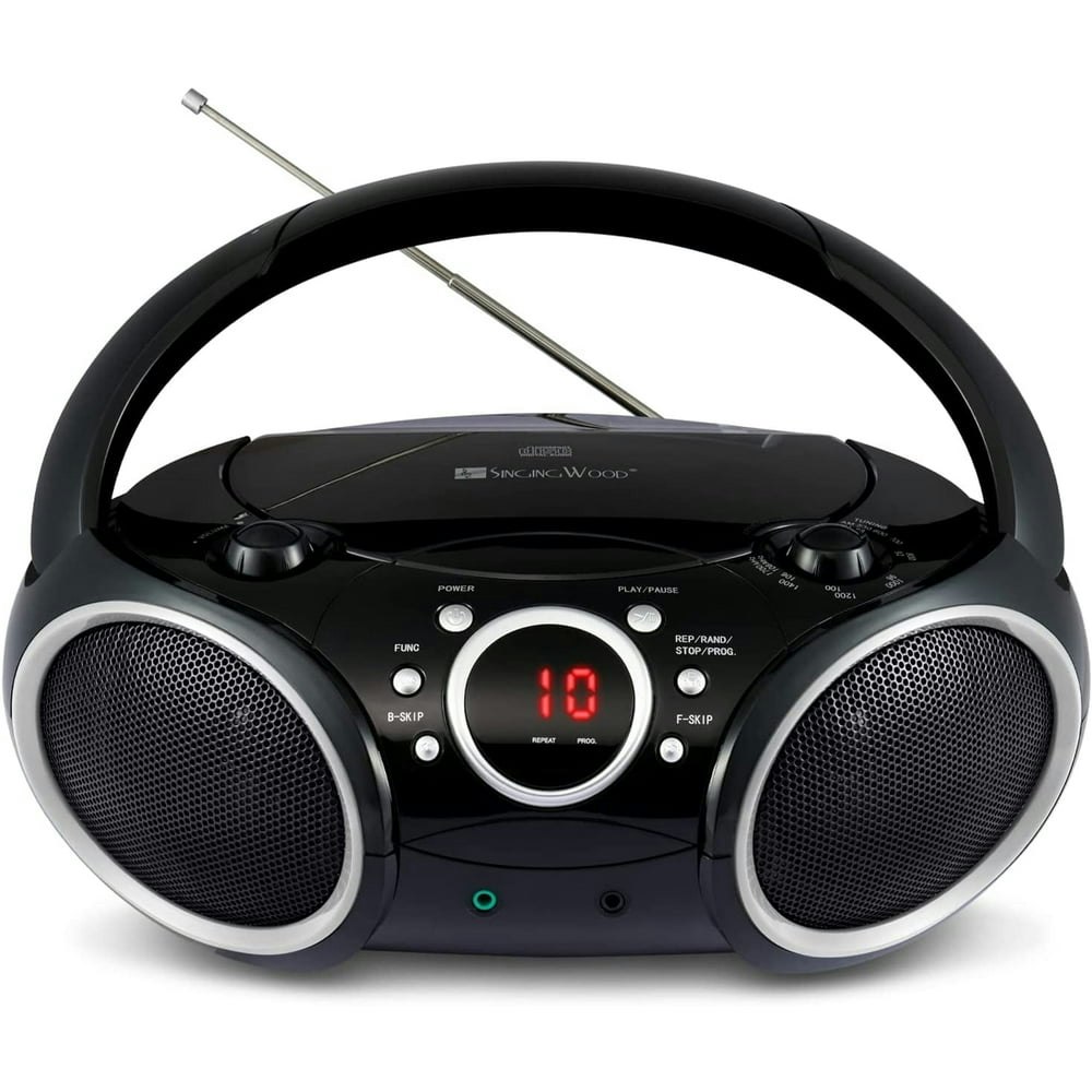 Singing Wood Portable CD Player Boombox: $38.88