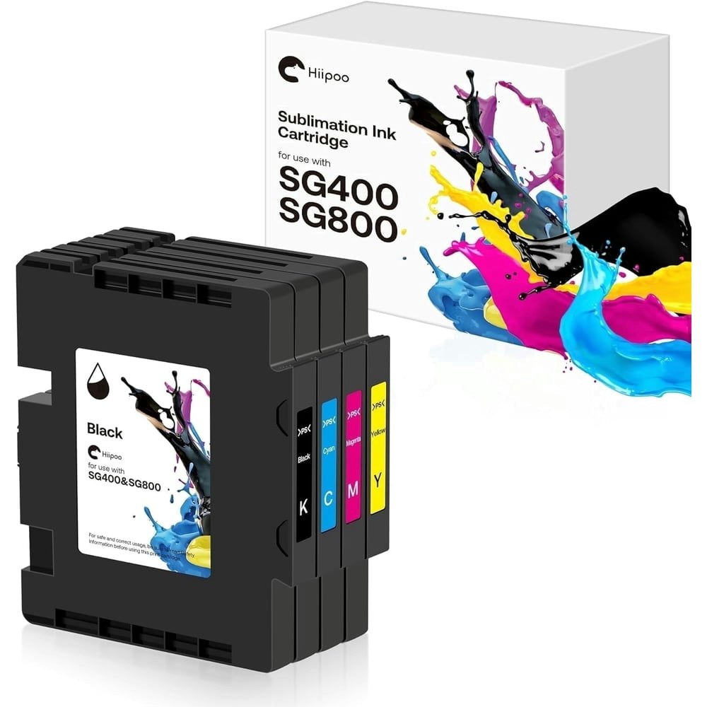 Hiipoo SG400 and SG800 Sublimation Ink Cartridge 4-Pack: $19.99 Hiipoo SG400 and SG800 Sublimation Ink Cartridge 4-Pack: $19.99