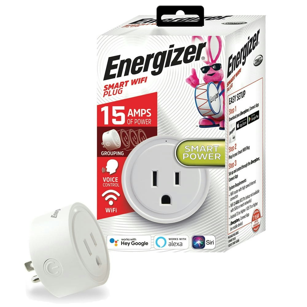 Energizer Smart Wi-Fi 15A Wall Outlet Plug: $10.39 Energizer Smart Wi-Fi 15A Wall Outlet Plug: $10.39