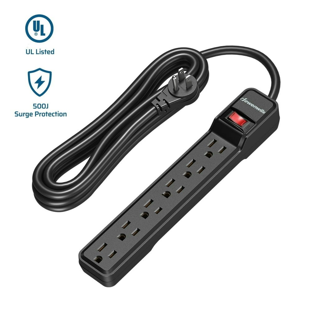Dewenwils 6-Outlet 25-Foot Surge Protector Power Strip: $22.63