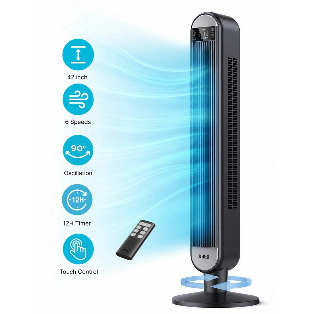 Dreo 42-Inch Tower Fan: $69.98 Dreo 42-Inch Tower Fan: $69.98