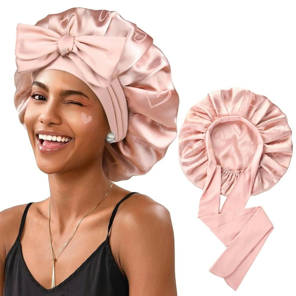Yanibest Adjustable Double-Layer Satin Sleep Bonnet: $11.99 Yanibest Adjustable Double-Layer Satin Sleep Bonnet: $11.99