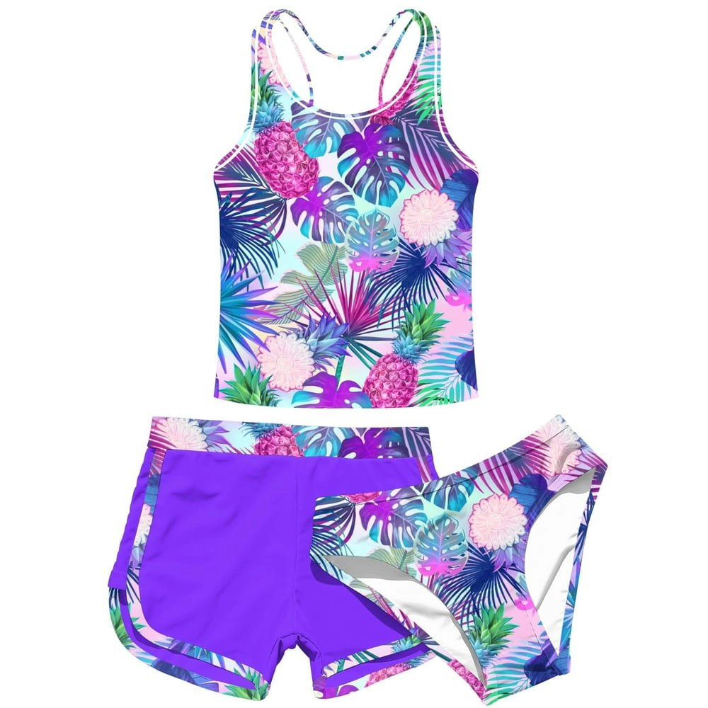 Aideaone Girls 3-Piece Tankini Swimwear Set: $22.89 Aideaone Girls 3-Piece Tankini Swimwear Set: $22.89