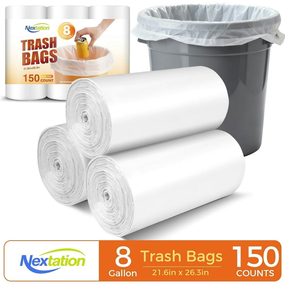 Nextation 8-Gallon Trash Can Liners 150-Count: $14.99 Nextation 8-Gallon Trash Can Liners 150-Count: $14.99