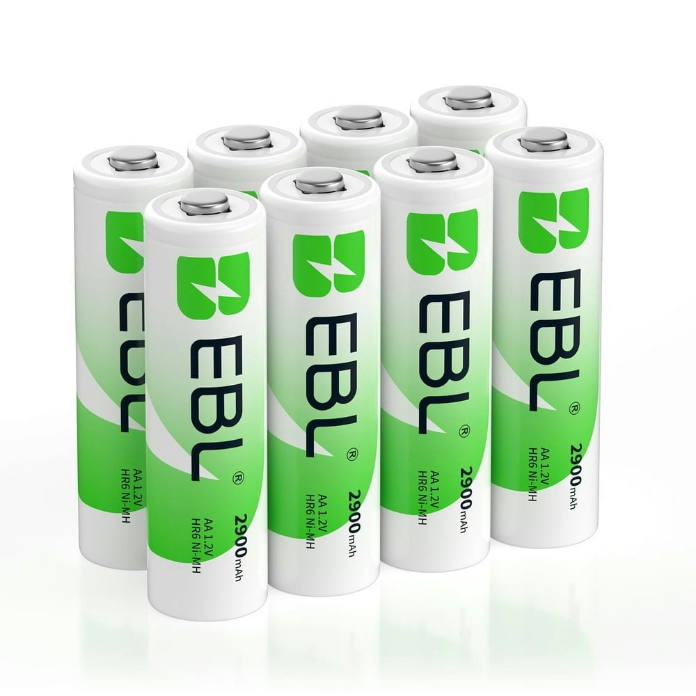 EBL 2,900mAh AA NiMH Rechargeable Batteries 8-Pack: $11.99