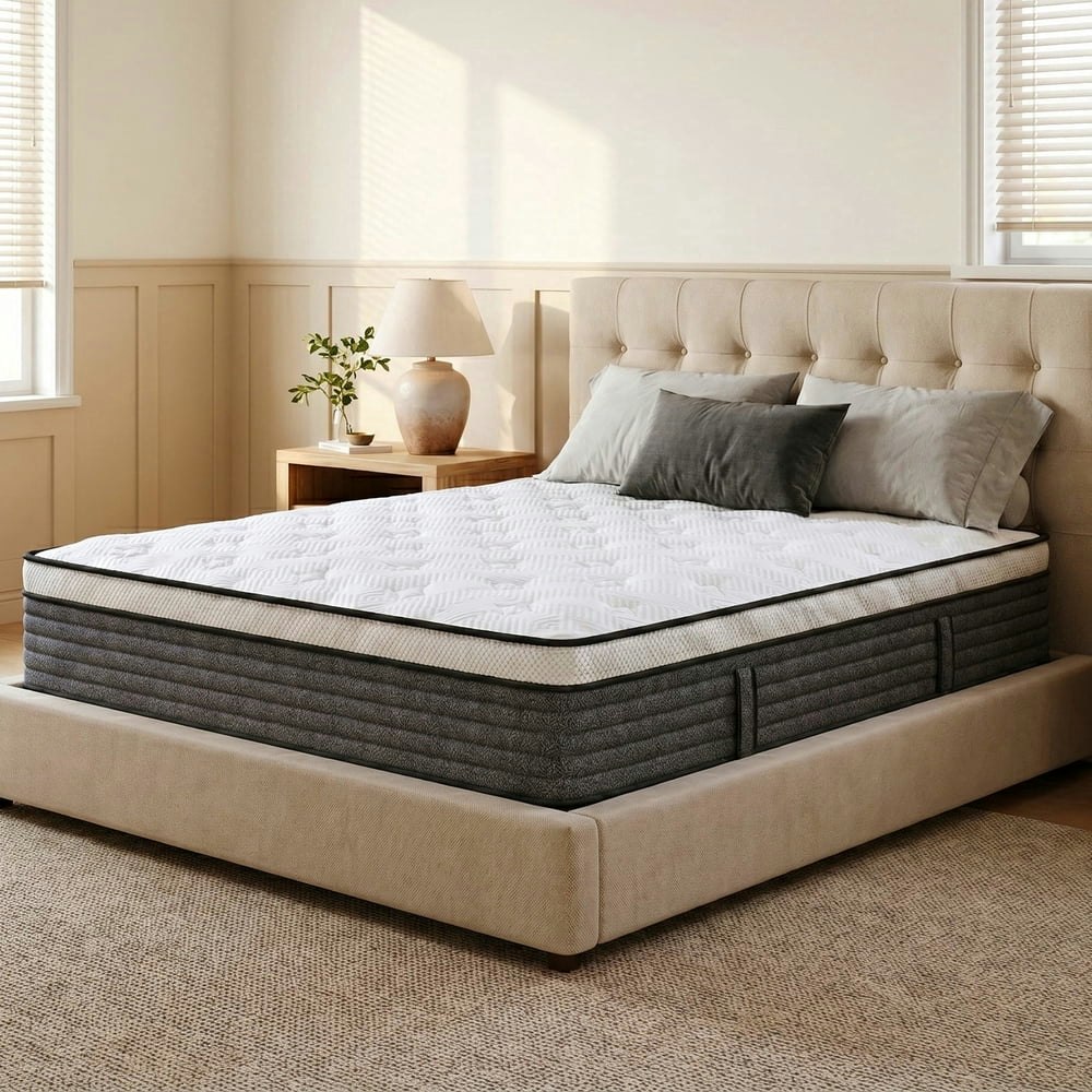 Smiaoer 12-inch Queen Hybrid Cooling Memory Foam Mattress: $142.47