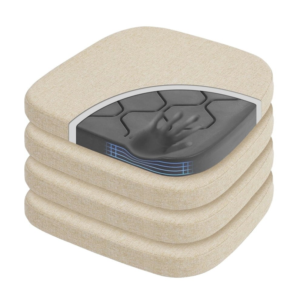 Shinnwa 17" x 16" Memory Foam Chair Cushions 4-Pack: $48.99 Shinnwa 17" x 16" Memory Foam Chair Cushions 4-Pack: $48.99