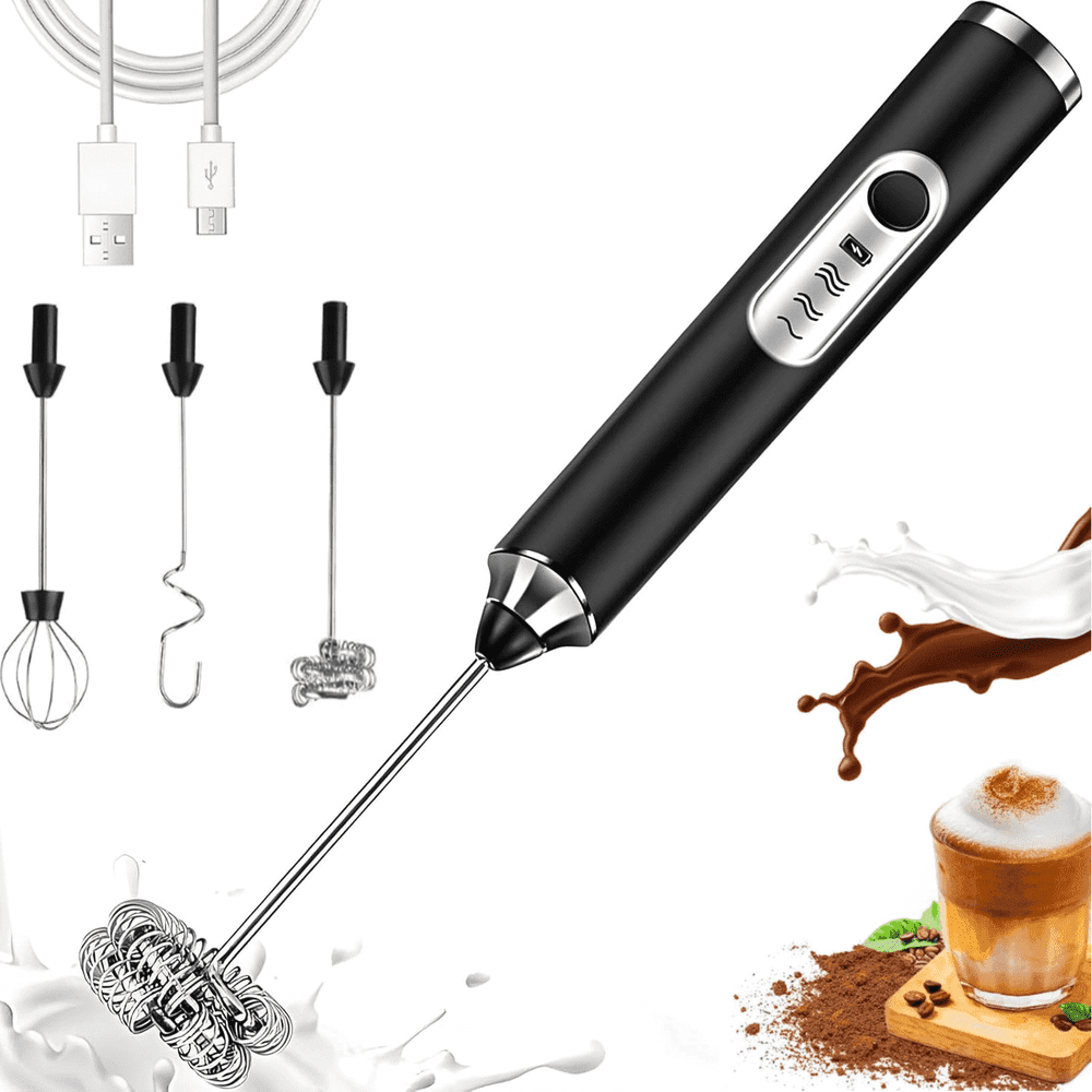 Rechargeable Handheld Electric Milk Frother: $11.69