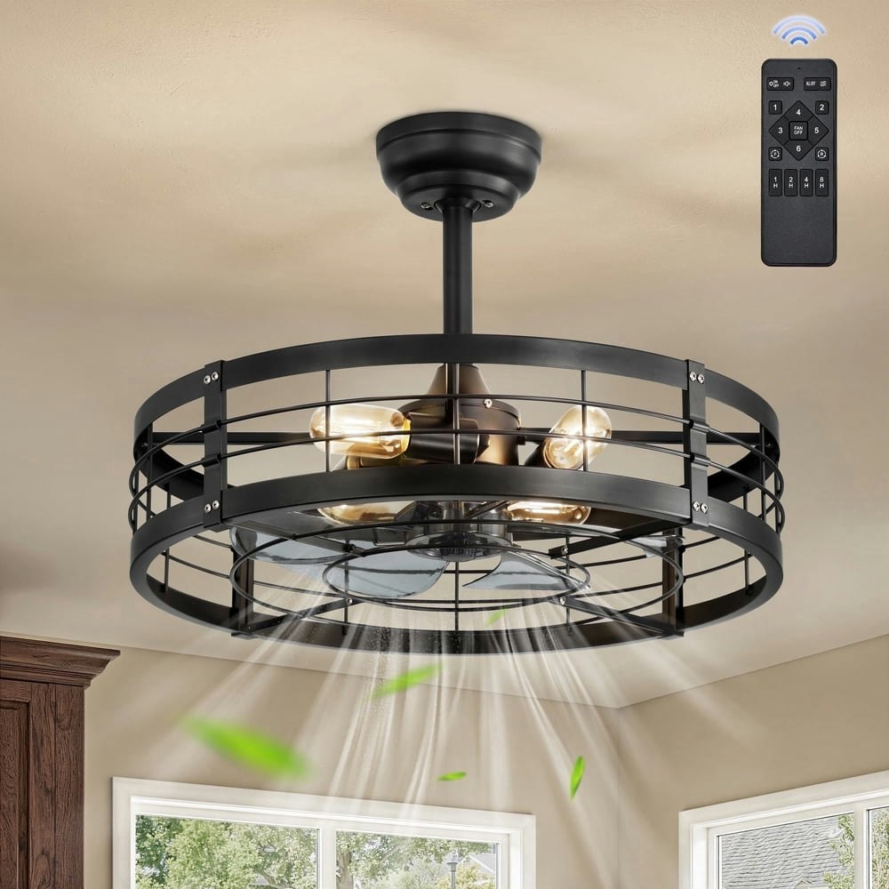 Zardon 22-Inch Cage Ceiling Fan with Light: $94.04