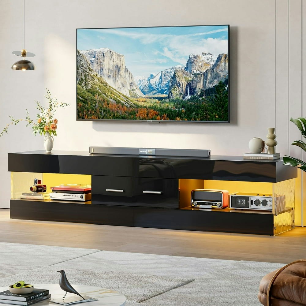 Bestier Black TV Stand for TVs up to 75": $116.99 Bestier Black TV Stand for TVs up to 75": $116.99