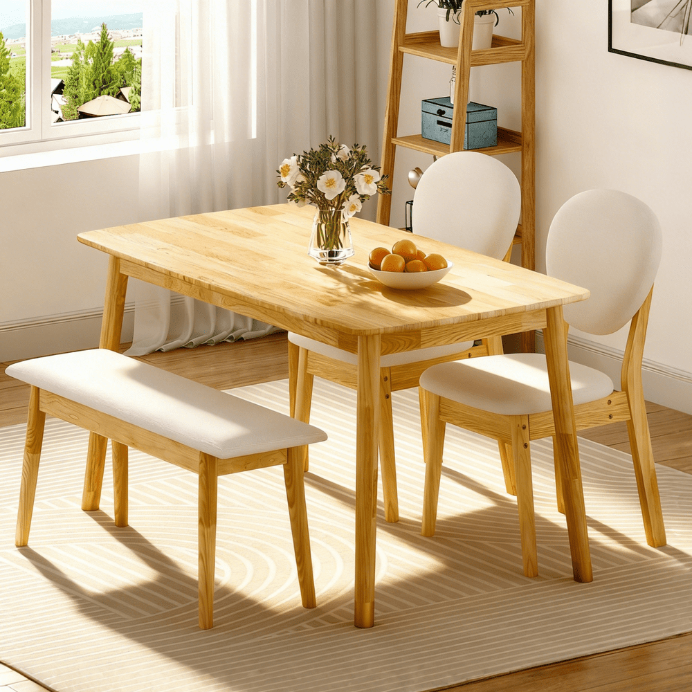 Ktaxon 47.3-Inch Solid Wood Dining Table Set for 4: $265.99 Ktaxon 47.3-Inch Solid Wood Dining Table Set for 4: $265.99