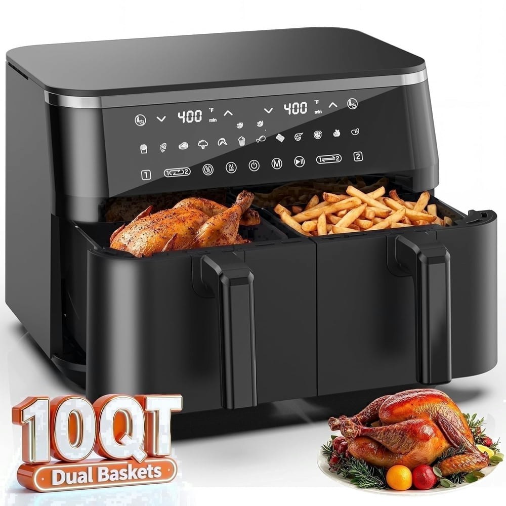 WiseStone 10-Quart Dual Basket Air Fryer: $89.89