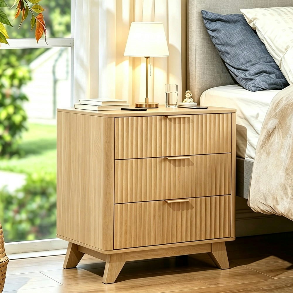 Ktaxon 3-Drawer Solid Wood Nightstand: $98.99 Ktaxon 3-Drawer Solid Wood Nightstand: $98.99