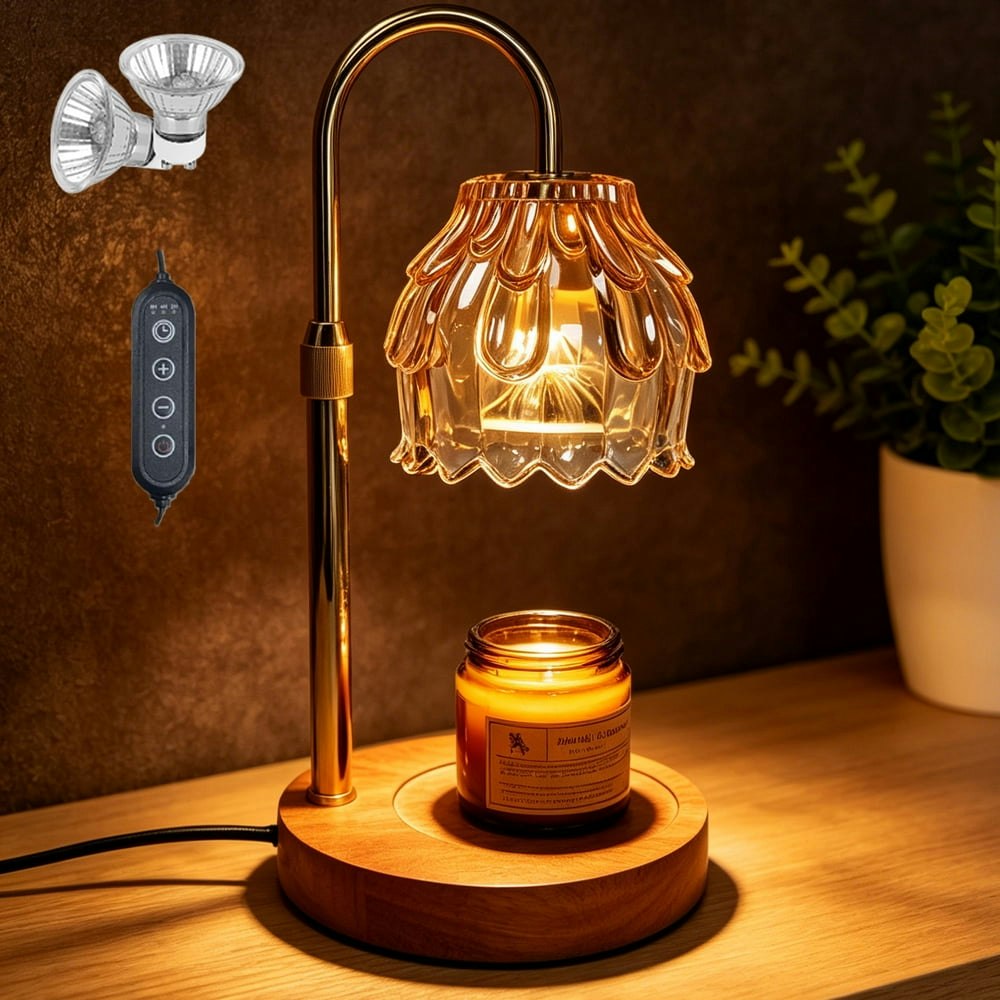 Hidawn Dimmable Candle Warmer Lamp with Timer: $23.99