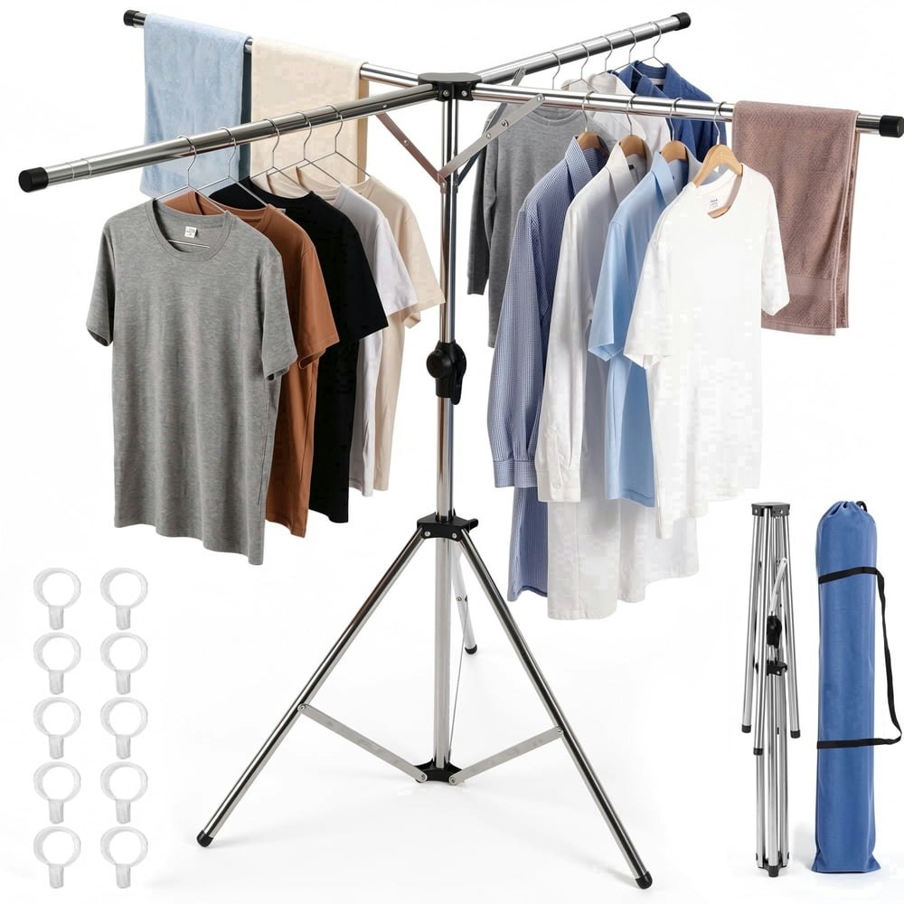 Riousery Tripod Clothes Drying Rack: $31.99