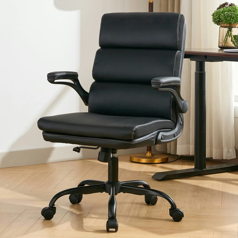 TMV Ergonomic PU Leather Executive Office Chair: $91.99 TMV Ergonomic PU Leather Executive Office Chair: $91.99