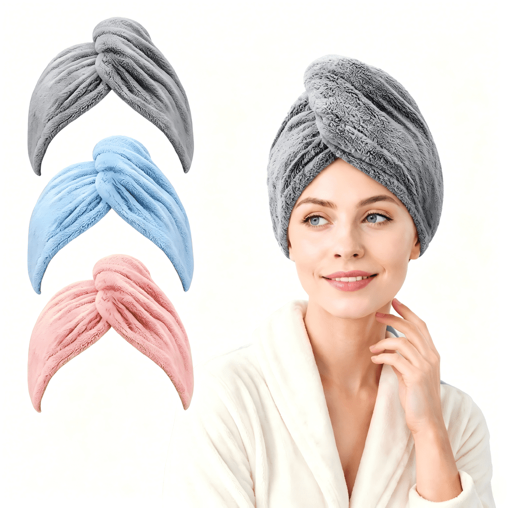 Microfiber Hair Towel Wrap 3-Pack: $10.09 Microfiber Hair Towel Wrap 3-Pack: $10.09