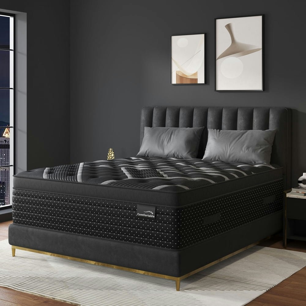 LuckyLotus 14-inch Hybrid Queen Mattress: $199