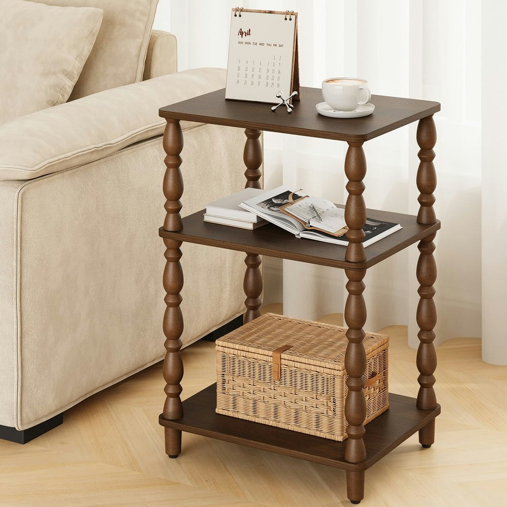 3-Tier Narrow Wood End Table: $35.99 3-Tier Narrow Wood End Table: $35.99