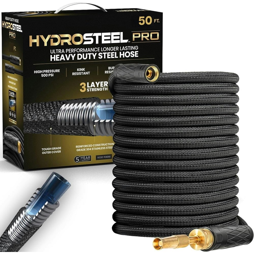 Hydrosteel Pro 50-Foot Stainless Steel Garden Hose: $29.99 Hydrosteel Pro 50-Foot Stainless Steel Garden Hose: $29.99