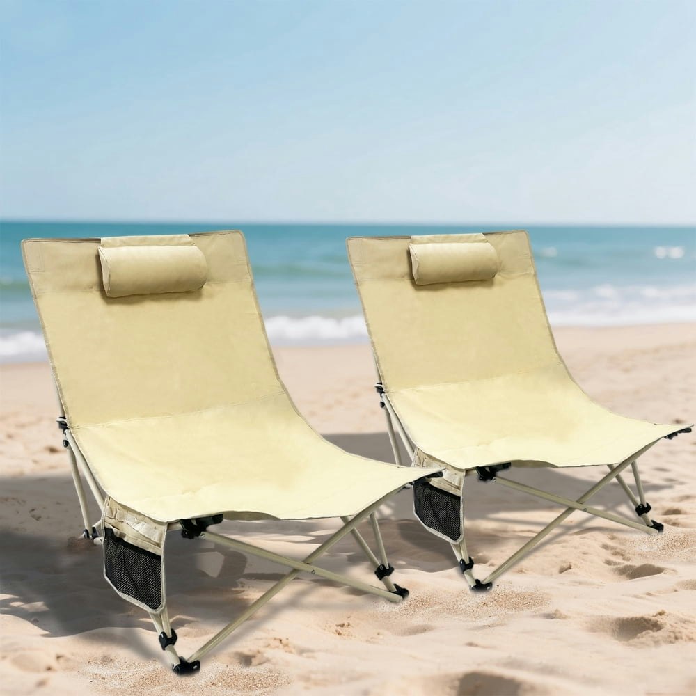 Wtvidas Oversized Folding Beach Chair 2-Pack: $75.99 Wtvidas Oversized Folding Beach Chair 2-Pack: $75.99