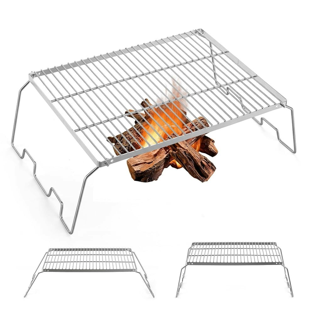 Walchoice 16.7" x 12.8" Folding Portable Camping Grill Grate: $15.99 Walchoice 16.7" x 12.8" Folding Portable Camping Grill Grate: $15.99
