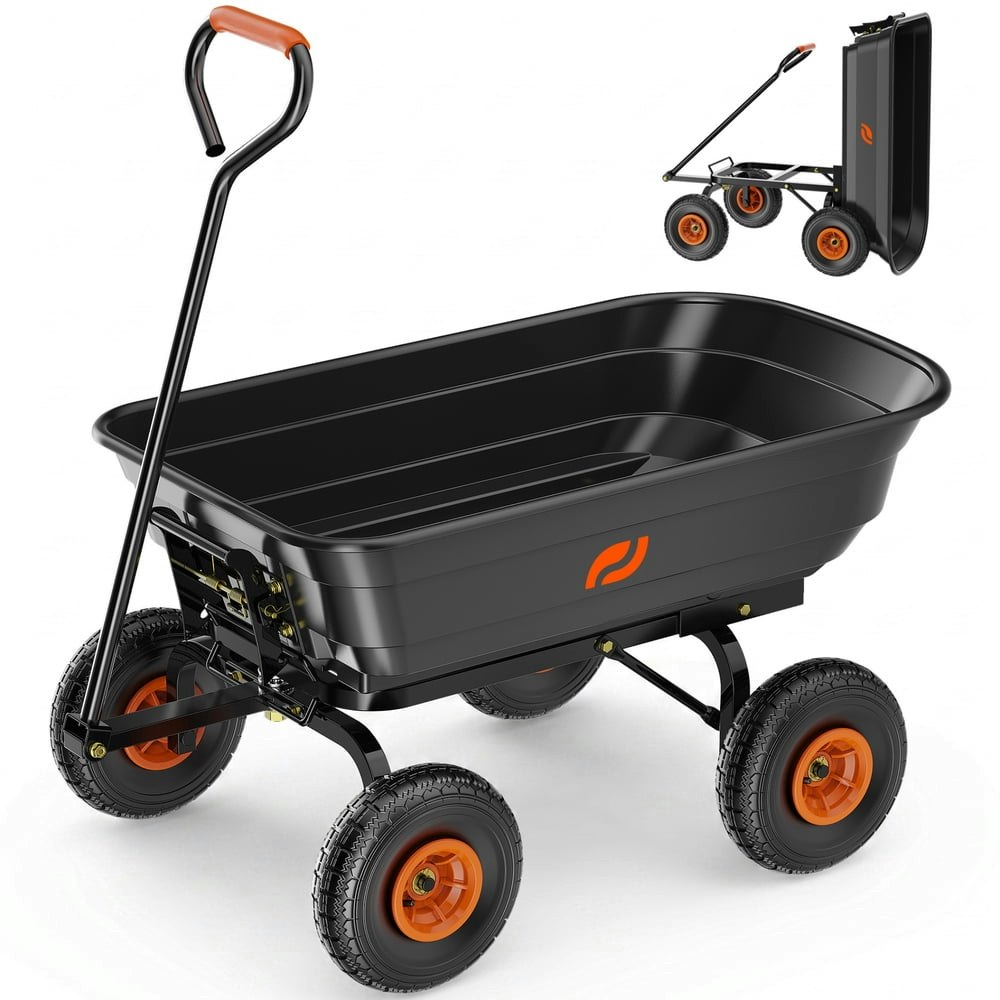 Firstness 600lb 4 Cu.ft Garden Dump Cart: $99.99