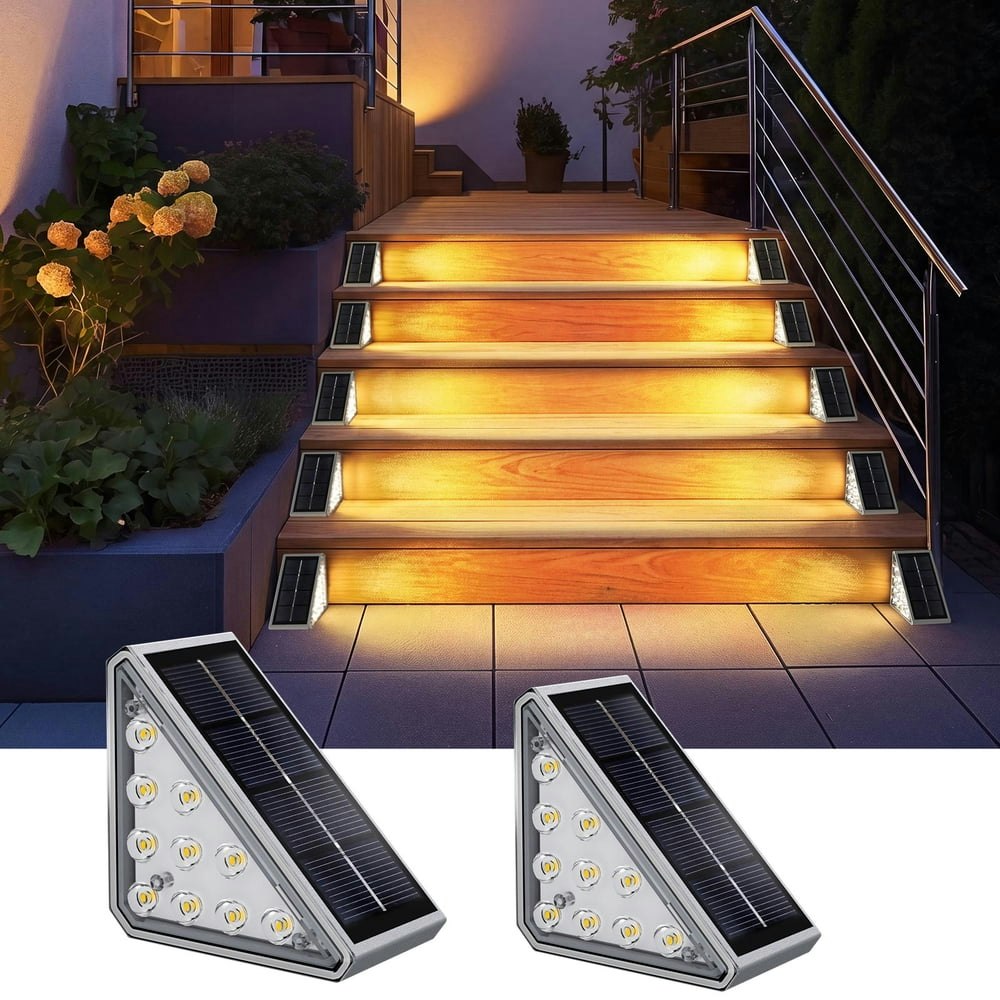 Hoyiours 10-LED Solar Step Lights 2-Pack: $12.99