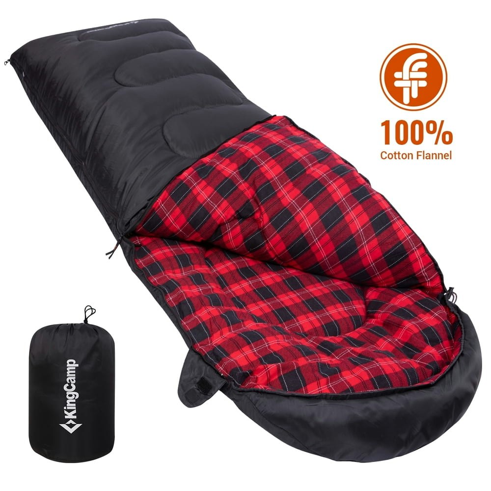 KingCamp Cotton Flannel Sleeping Bag: $38.99