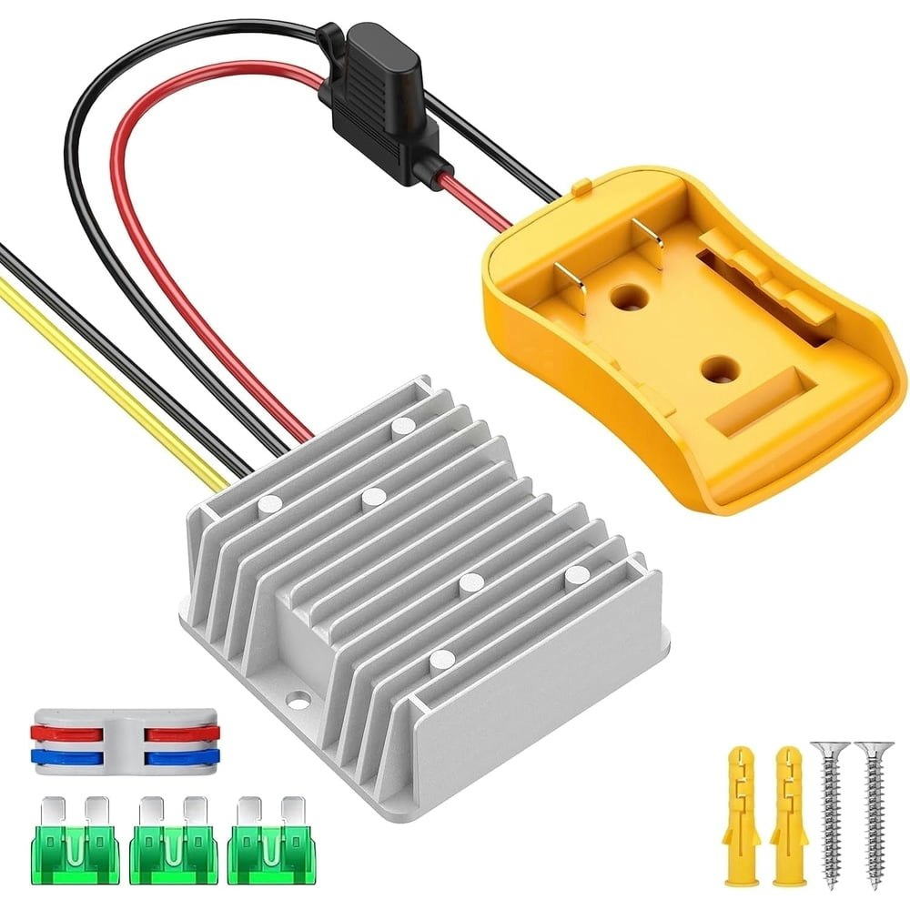 Kzreect 20V to 12V 20A 240W Step Down Converter for Dewalt Battery: $18.99 Kzreect 20V to 12V 20A 240W Step Down Converter for Dewalt Battery: $18.99