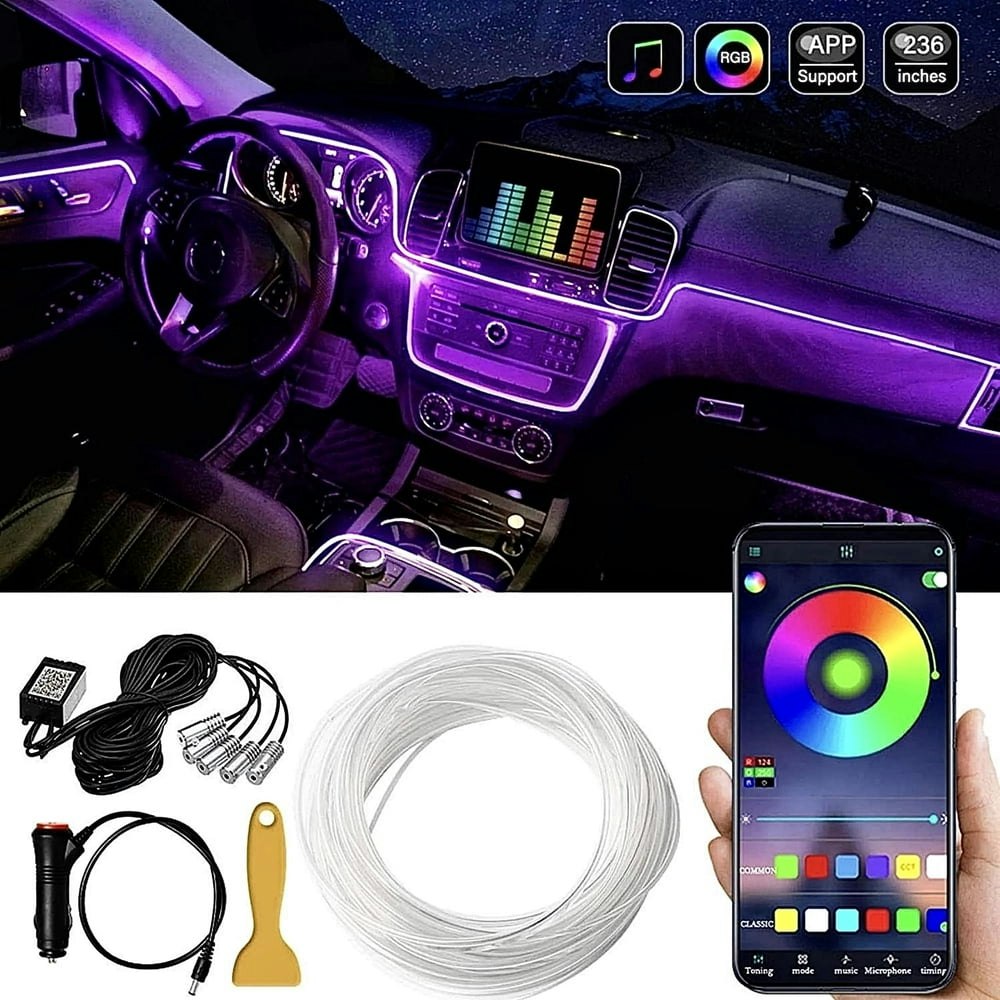 RGB LED Car Interior Atmosphere Light Strip 5-in-1 6-Meter: $19.89 RGB LED Car Interior Atmosphere Light Strip 5-in-1 6-Meter: $19.89