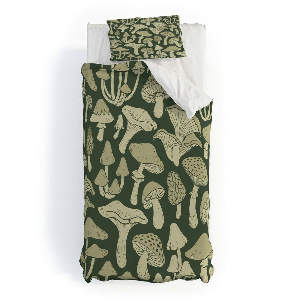 Deny Designs Avenie Mushroom Duvet Cover and Pillow Sham Set: $159.99