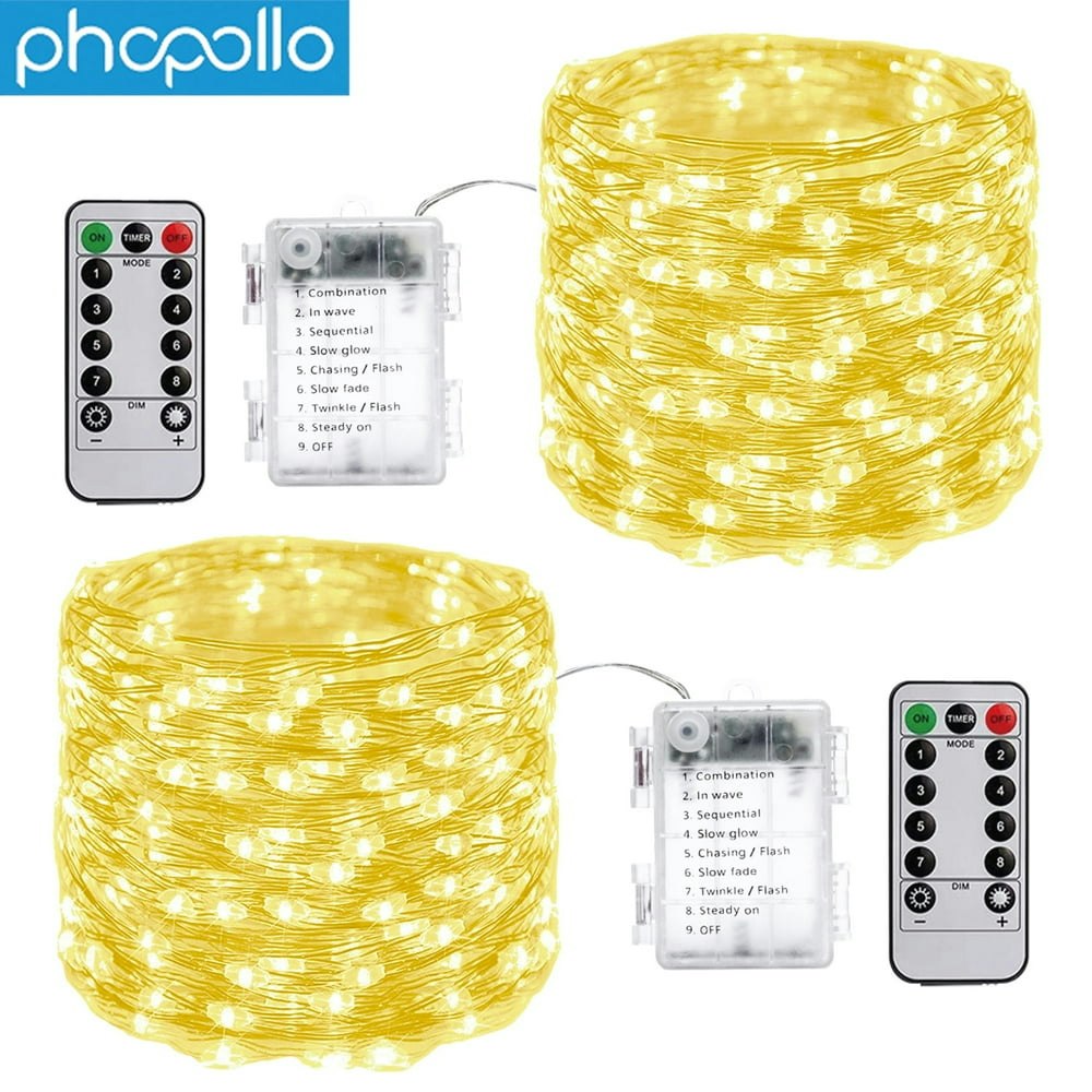 Phopollo 33-Foot LED Fairy Lights 2-Pack: $12.99